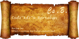 Csókás Bertalan névjegykártya